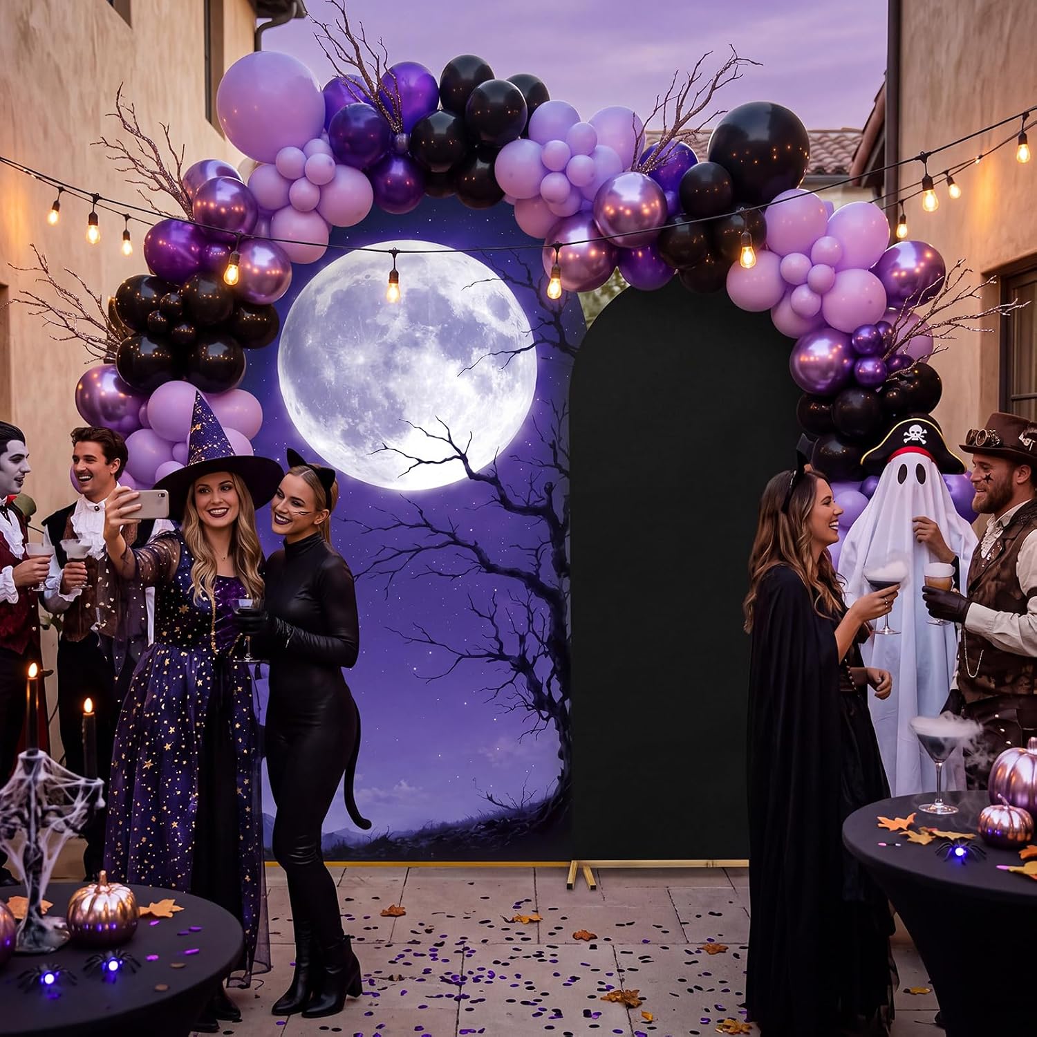 Dessert Table Backdrop - Custom 2-sided Halloween Holiday Family Party