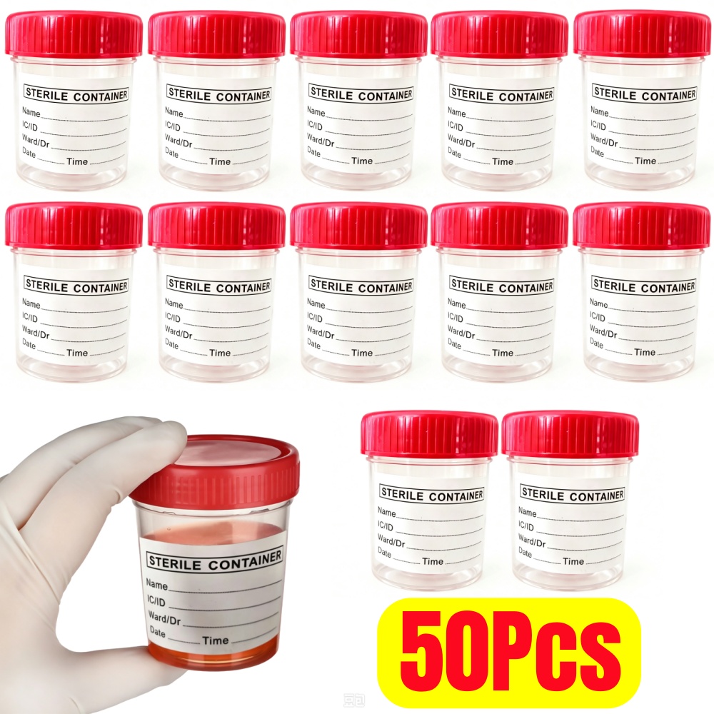 Plastic Cup 50Pcs - 50pcs Disposable Plastic Urine Cup 60ML