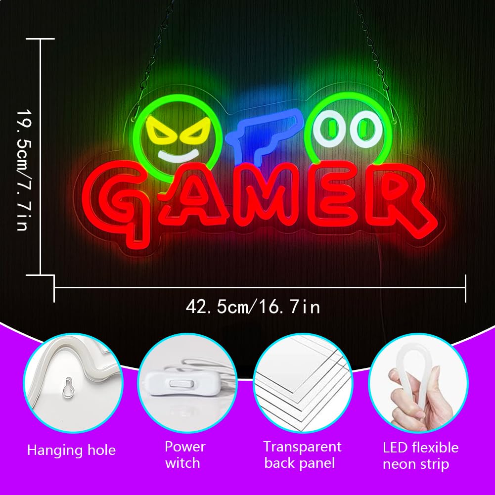 Gamer Neon Sign LED Wall Light - Neon Sign Party 评论和价格