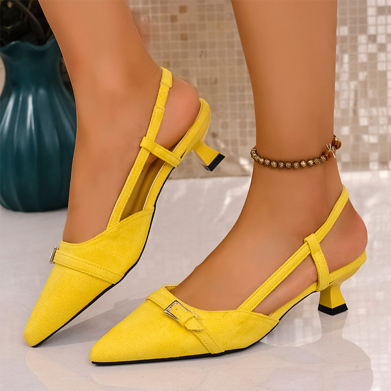 Fashion Yellow High Heels Sand - Neon Sign Party 评论和价格
