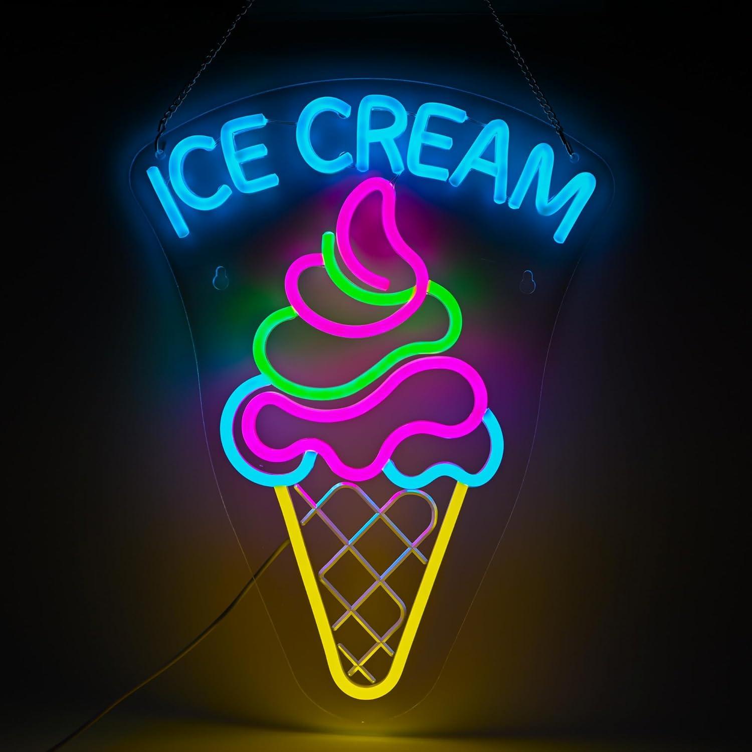 Ice Cream Neon Sign Dimmable D - Neon Sign Party 评论和价格