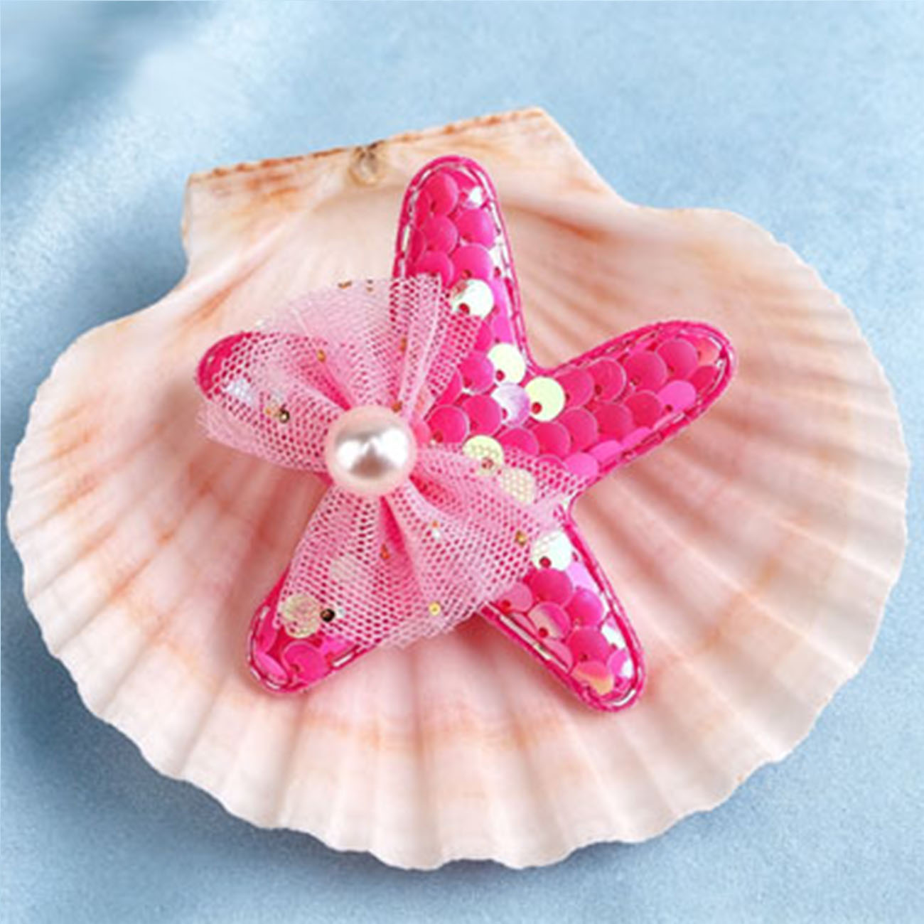 1/7PCS Mermaid Sequins Starfis - Glitter Tablecloth 评论和价格