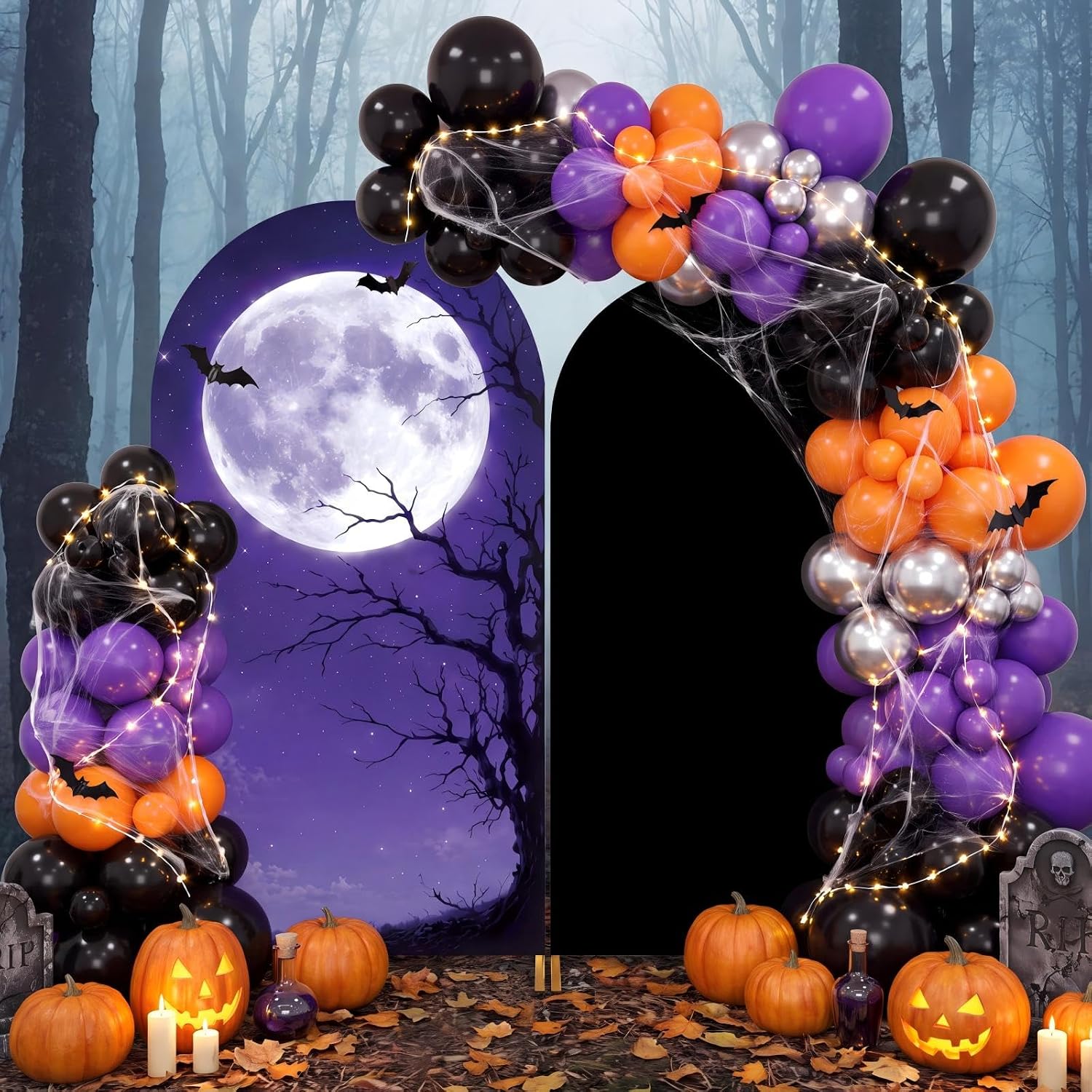 Custom 2-sided Halloween Holid - Dessert Table Backdrop 评论和价格