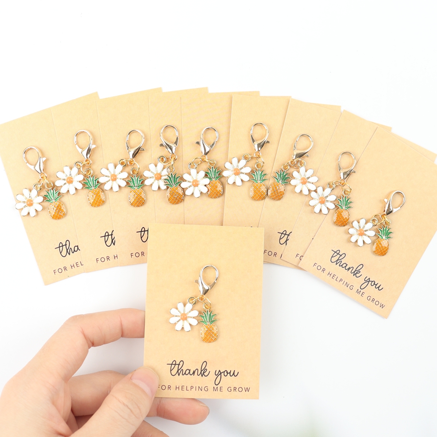 10 Mini Pineapple Keychains, w - Event Party 评论和价格