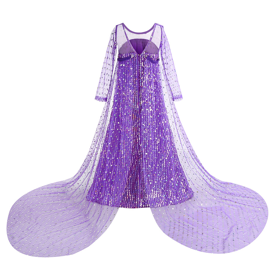 Elsa Purple Halloween Dress Gi - Glitter Tablecloth 评论和价格