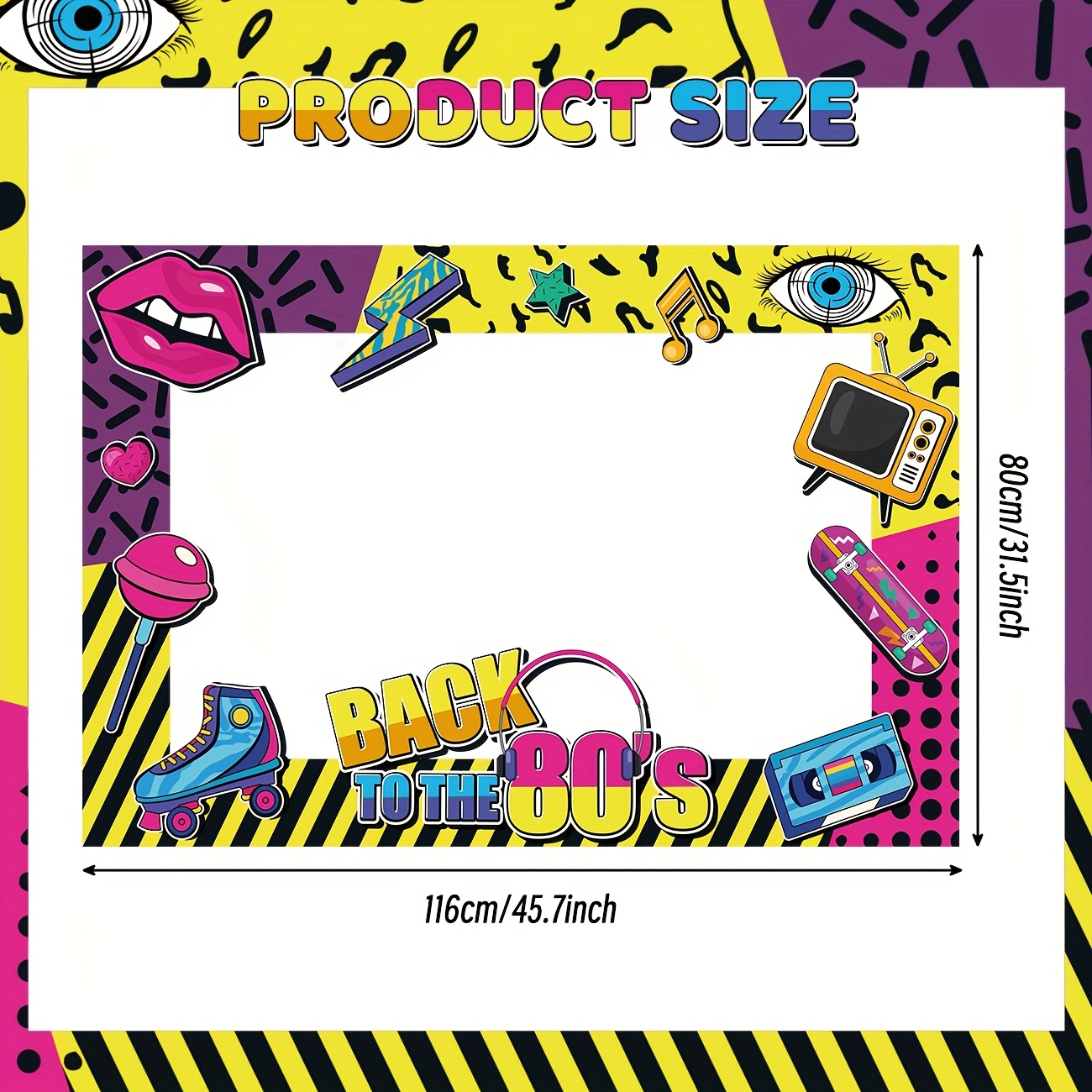 Back to The 80s Party Photo Bo - Photo Booth Frame 评论和价格