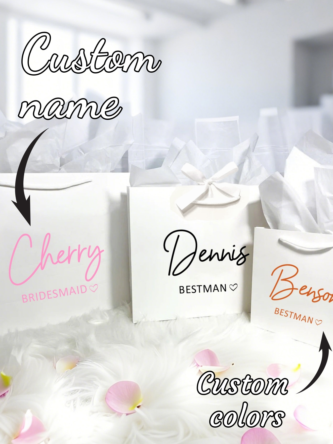 1pc Custom Wedding Bridesmaid  - Party Favor Bag 评论和价格