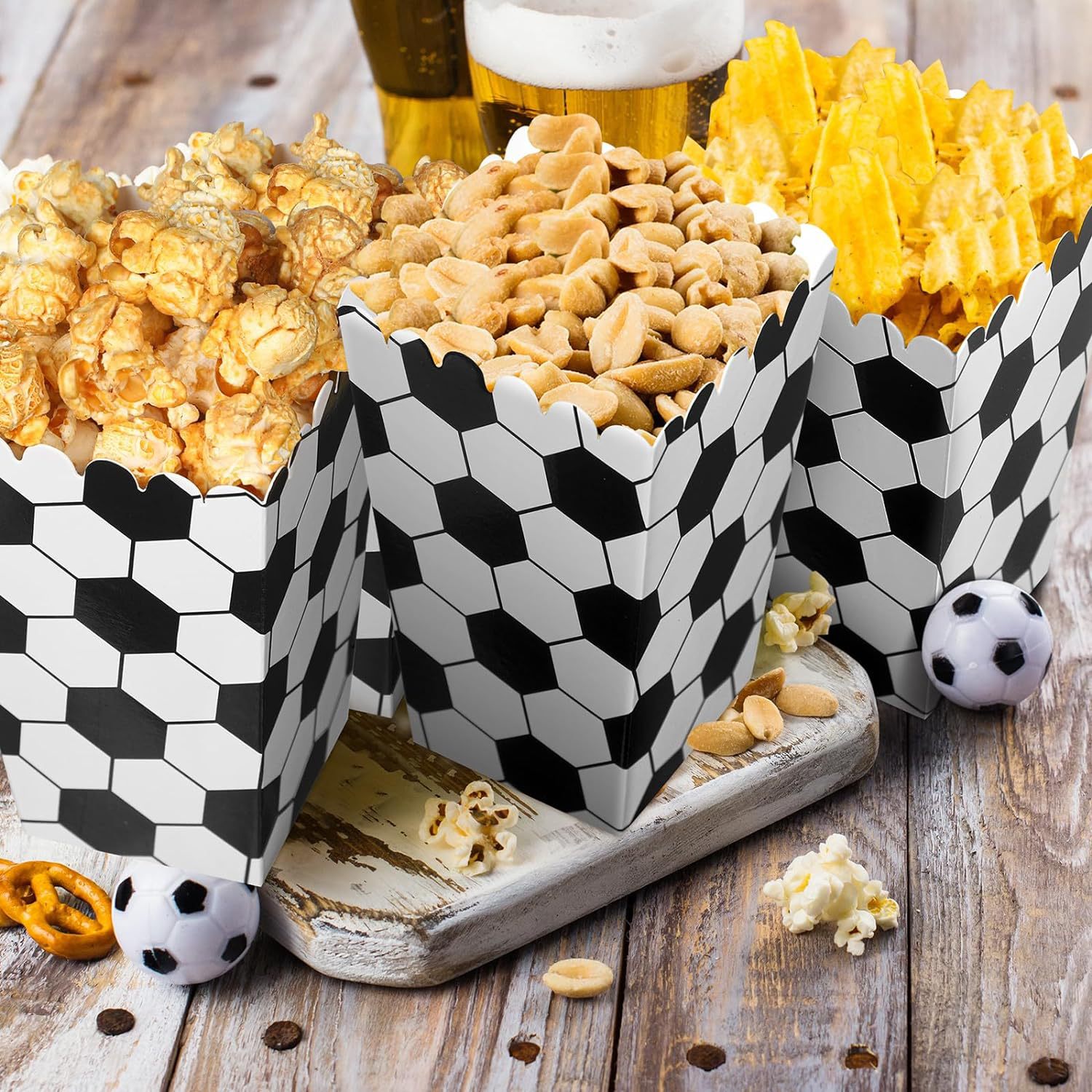 6/18Pcs  Football Popcorn Boxe - Event Party Box 评论和价格