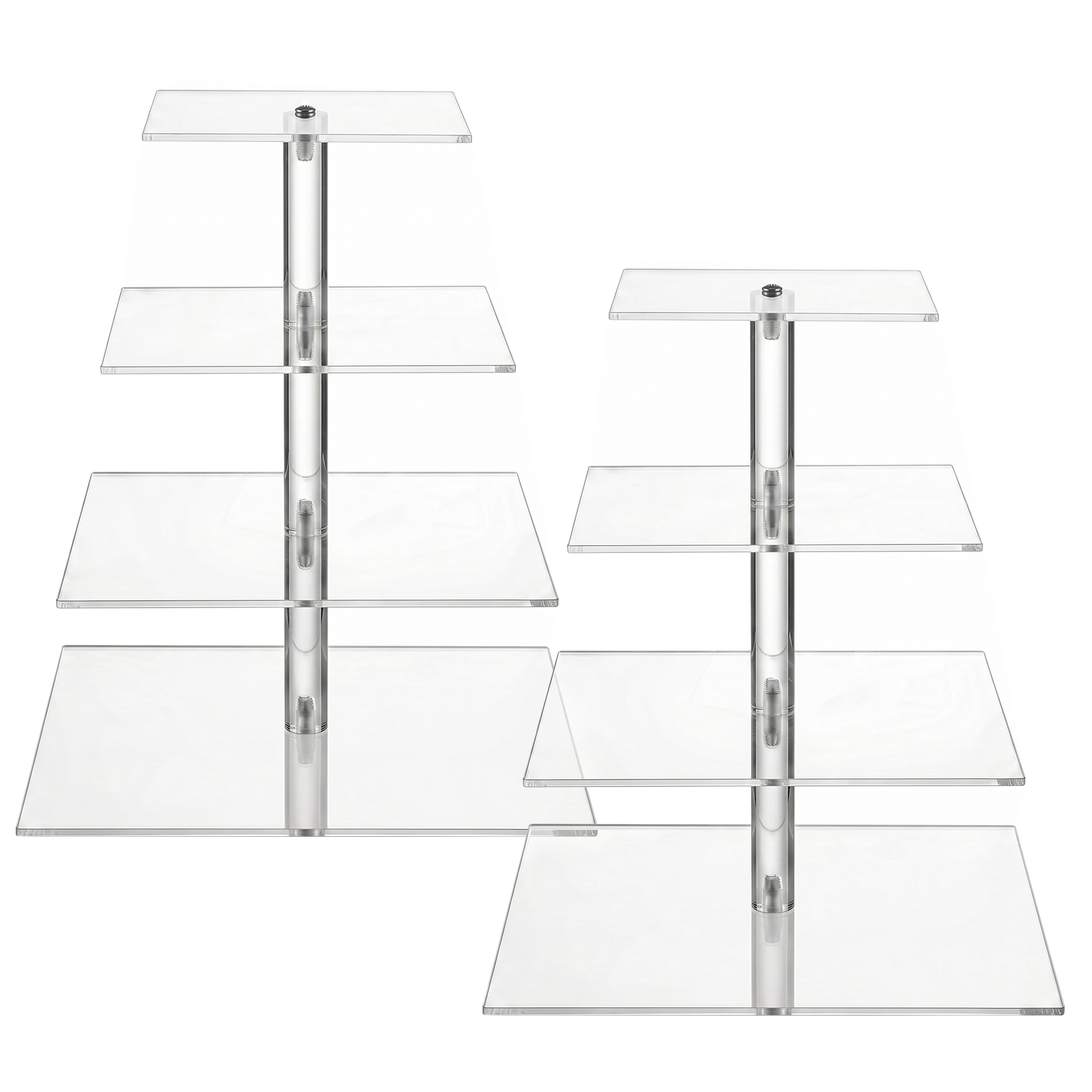 4 Tier Clear Cupcake Stand Cle - Cupcake Stand Tier 评论和价格