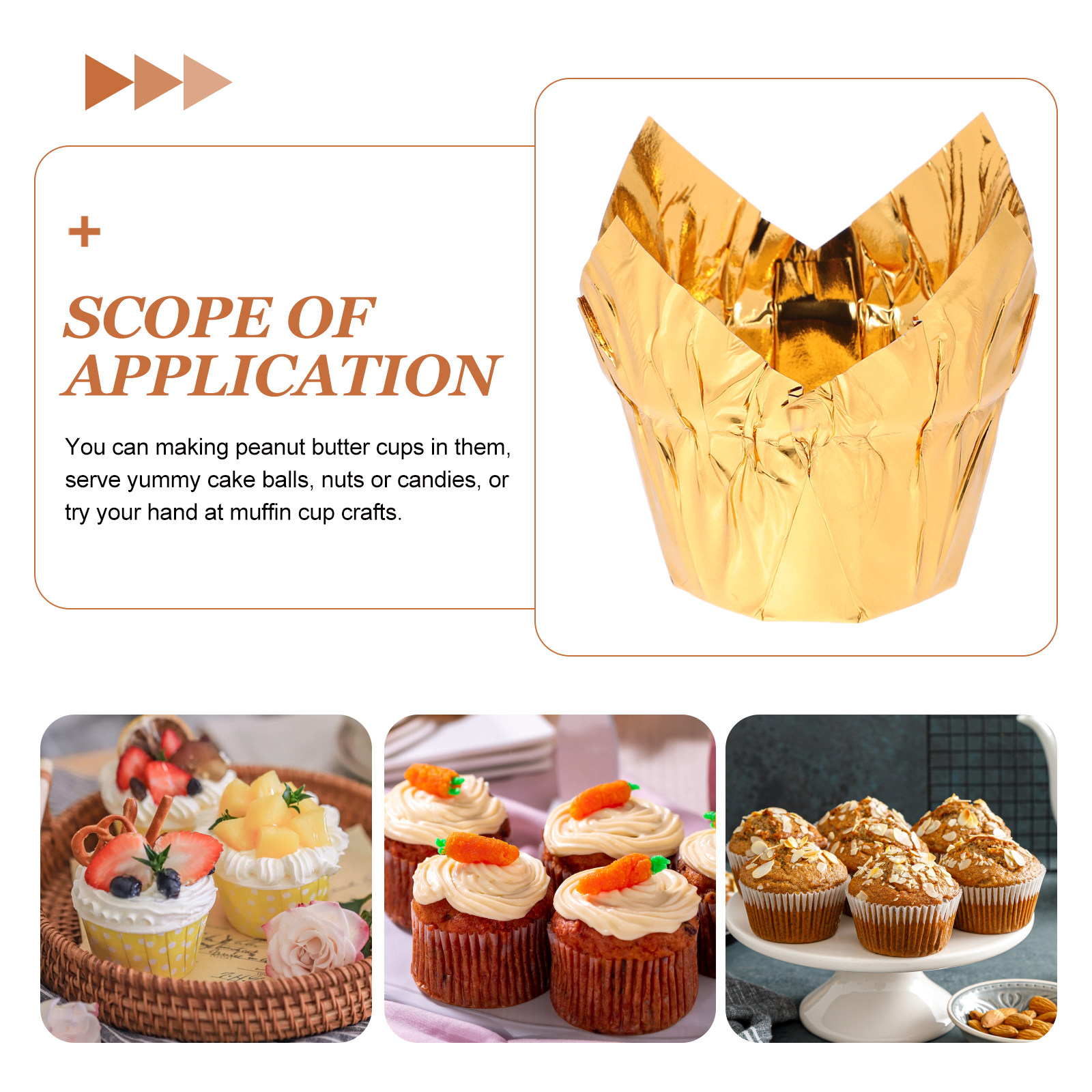 50Pcs Golden Cake Cups Premium - Plastic Cup 50Pcs 评论和价格