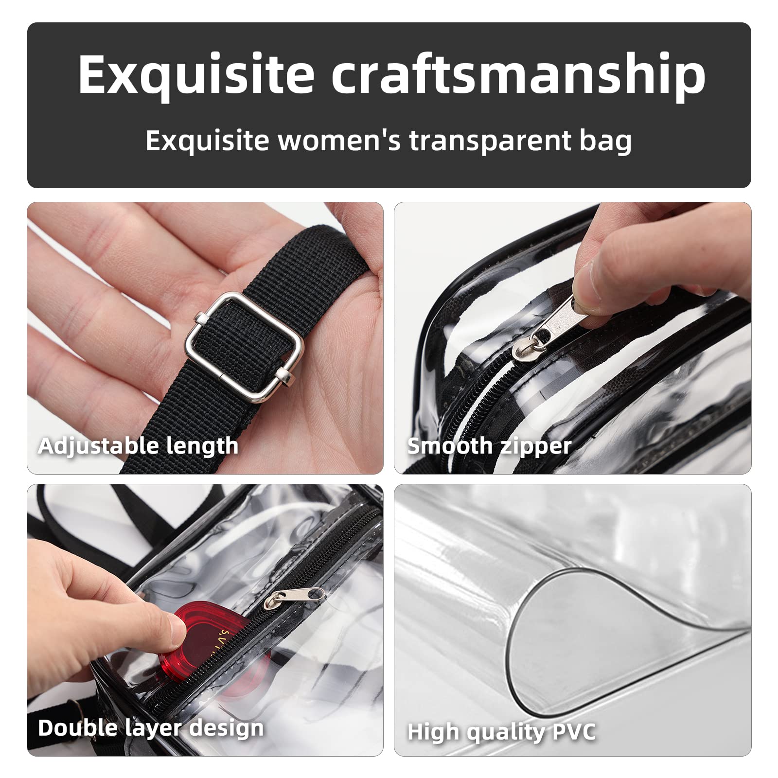 1-10PCS Women Clear Crossbody  - Event & Party Supply Photos 评论和价格