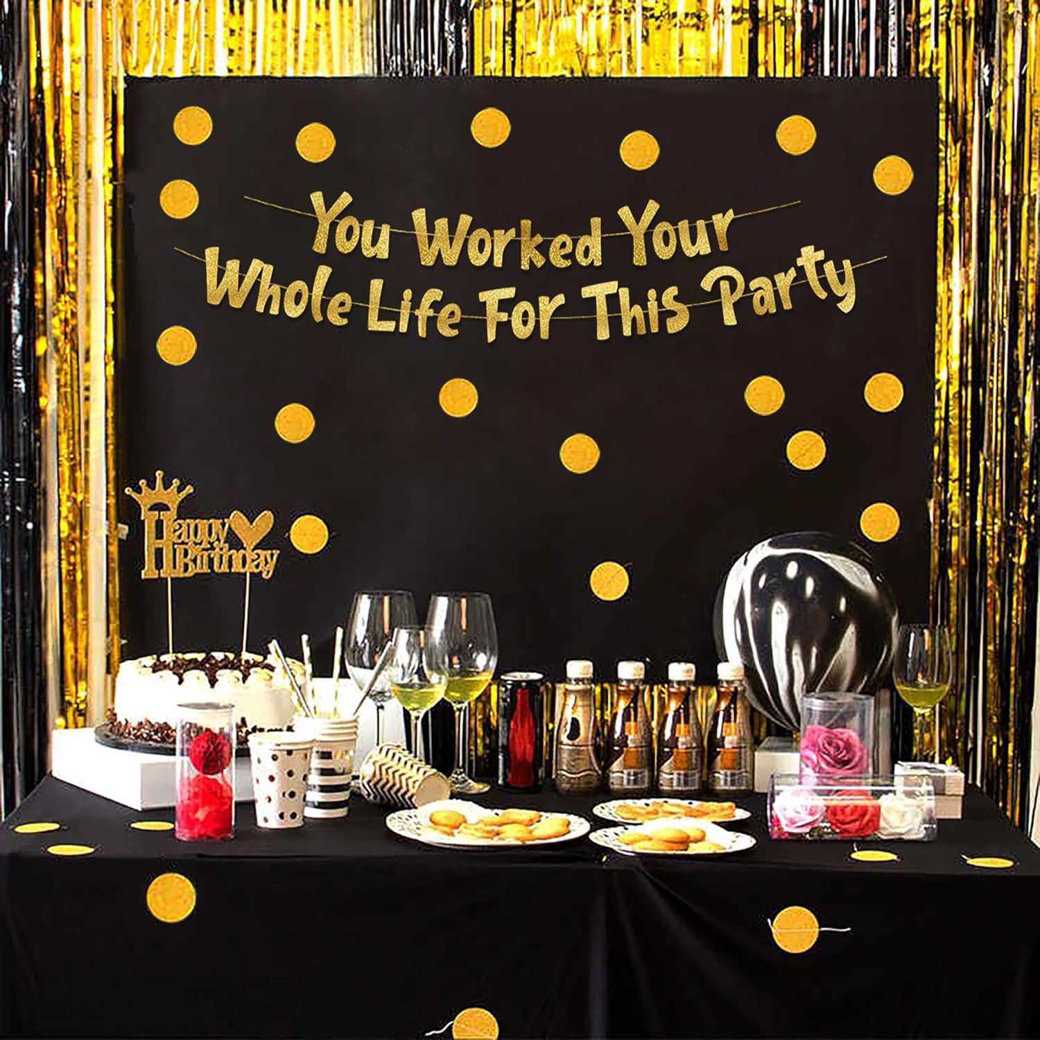 Retirement Party Decorations Y - Party Banner Gold 评论和价格